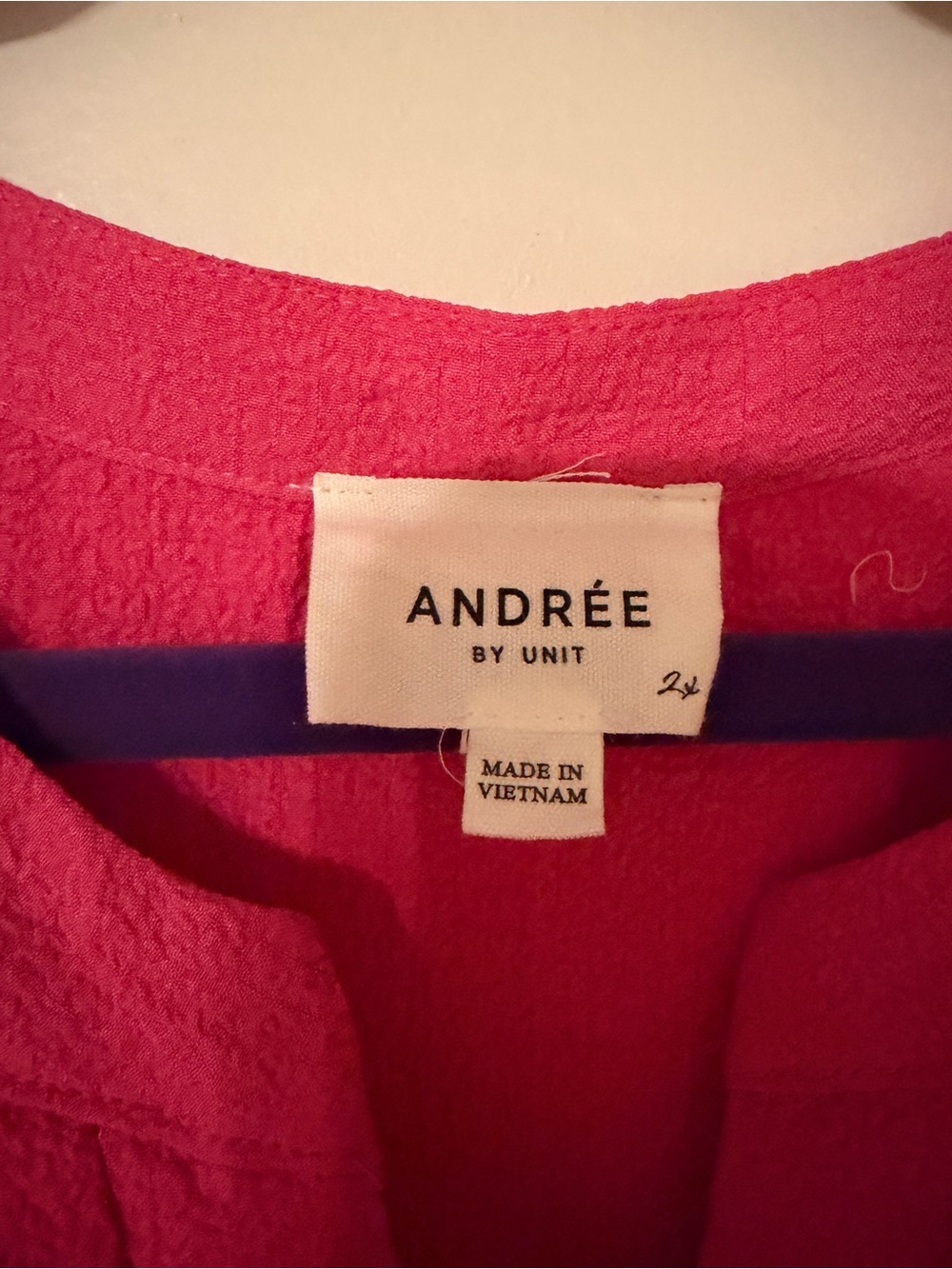ANDREE BY UNIT Bright Pink Ruffle-Sleeve Camisole Top - Picture 3 of 4